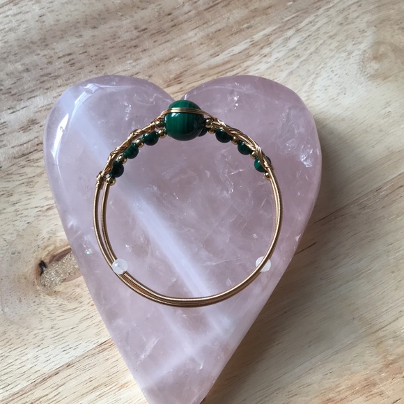 Malachite adjustable bracelet - Picture 5 of 7